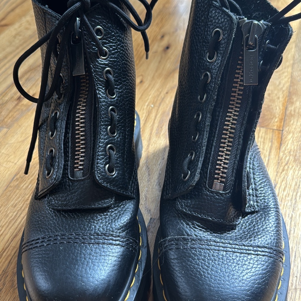 Dr. Martens Black Leather Combat Boots